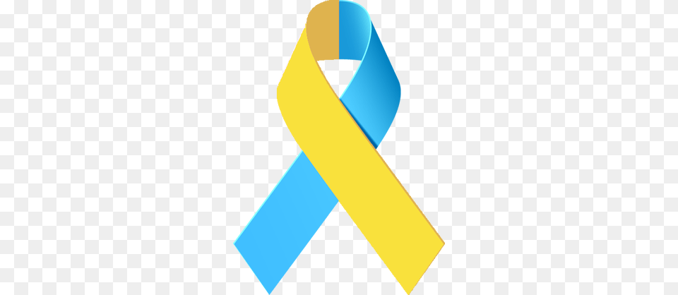 Yellow And Blue Awareness Ribbon Traceys Likes, Accessories, Belt, Person Free Png Download