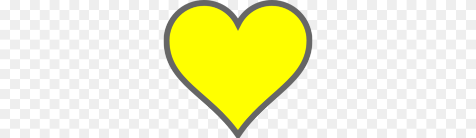 Yellow And Grey Heart Clip Art Free Transparent Png