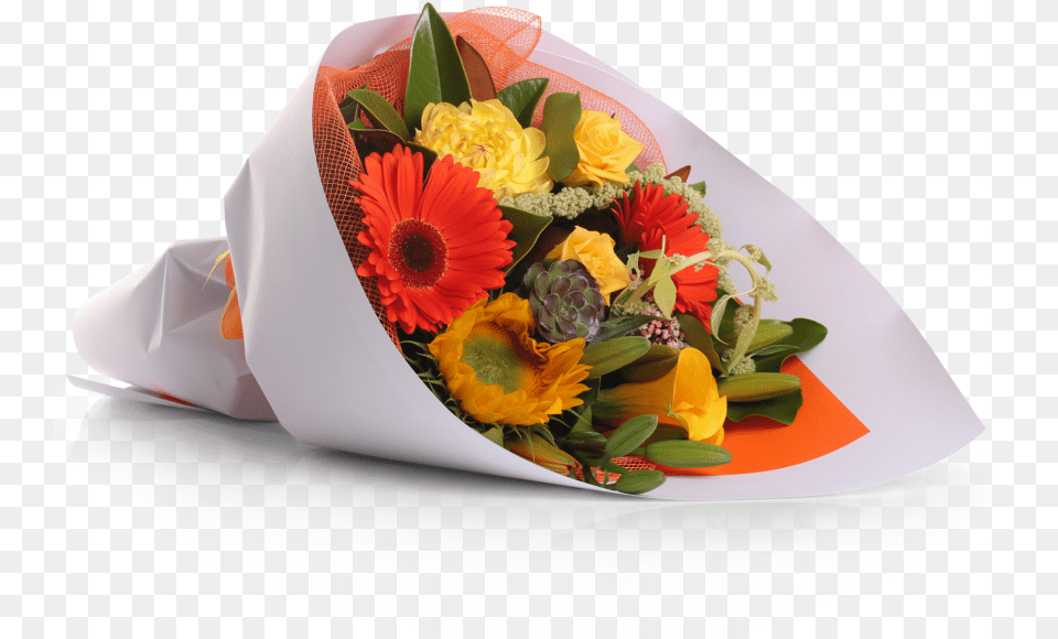 Yellow And Orange Seasonal Bouquet Yellow, Flower, Flower Arrangement, Flower Bouquet, Plant Free Png