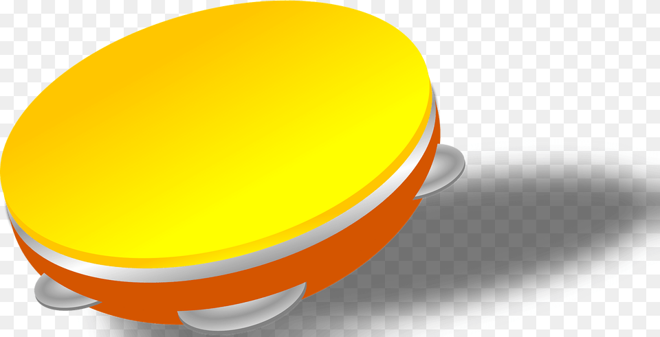 Yellow And Orangetambourine Clipart, Drum, Musical Instrument, Percussion, Ball Png
