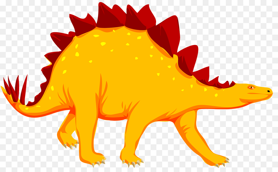 Yellow And Red Stegosaurus Clipart, Animal, Fish, Sea Life, Shark Free Transparent Png