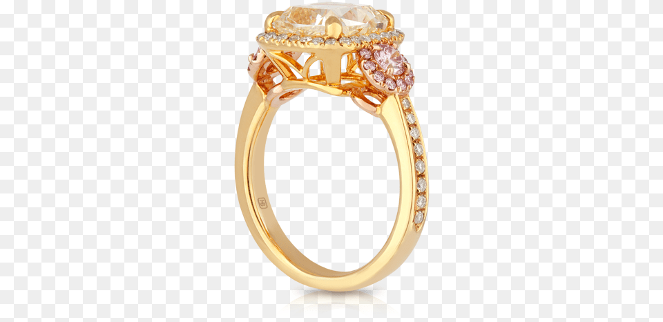 Yellow And Rose Gold Ring Engagement Ring, Accessories, Jewelry, Diamond, Gemstone Free Png Download