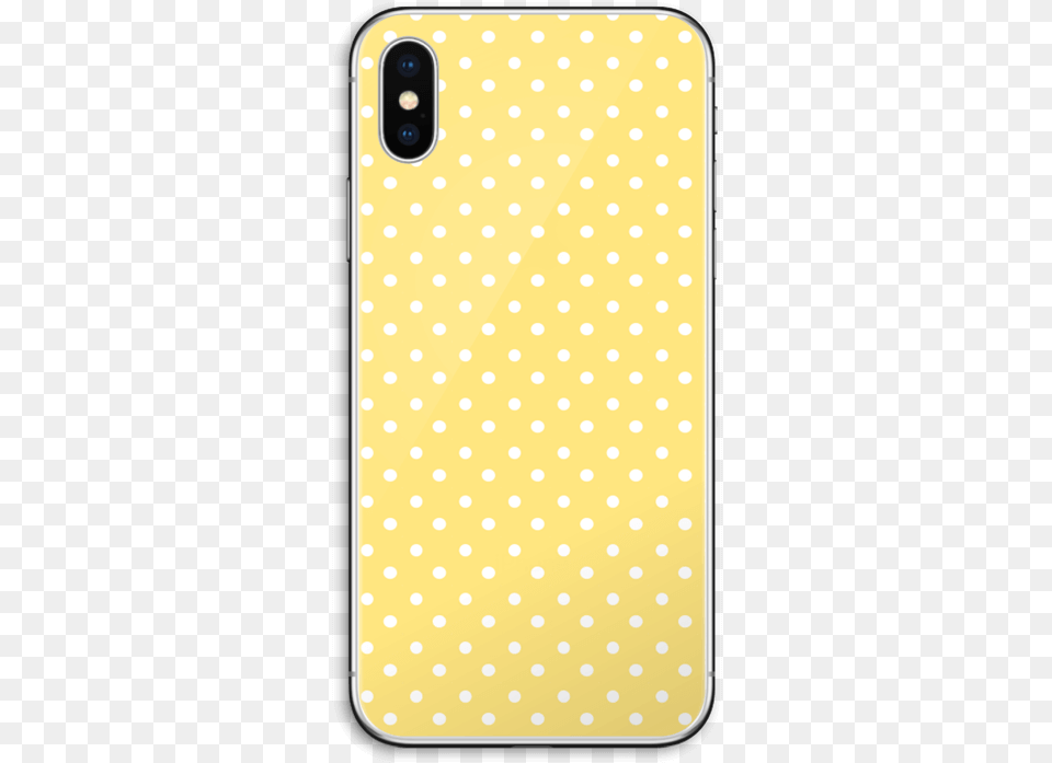 Yellow And White Dots Skin Iphone X Polka Dot, Pattern, Electronics, Mobile Phone, Phone Png Image