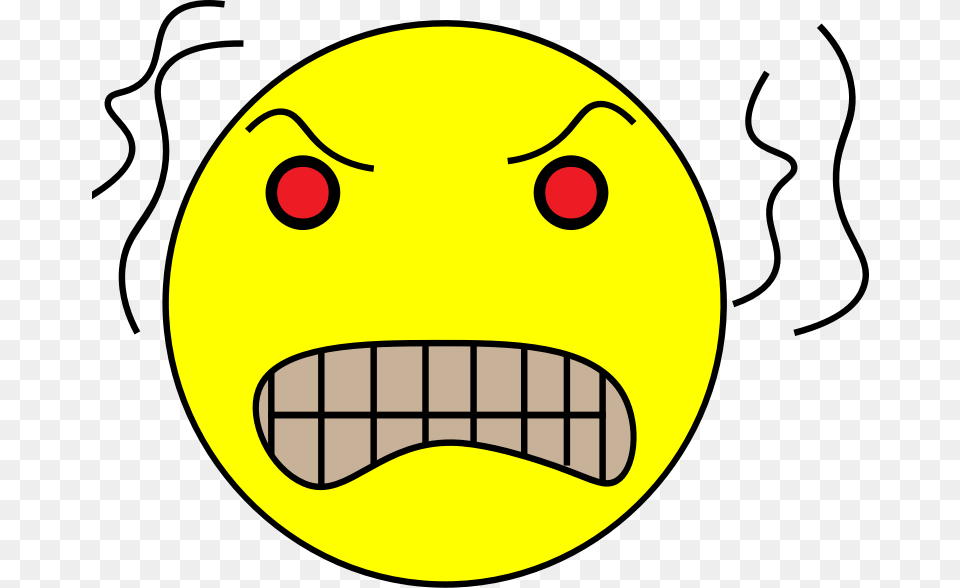 Yellow Angry Head Clip Art Anger Face, Astronomy, Moon, Nature, Night Png