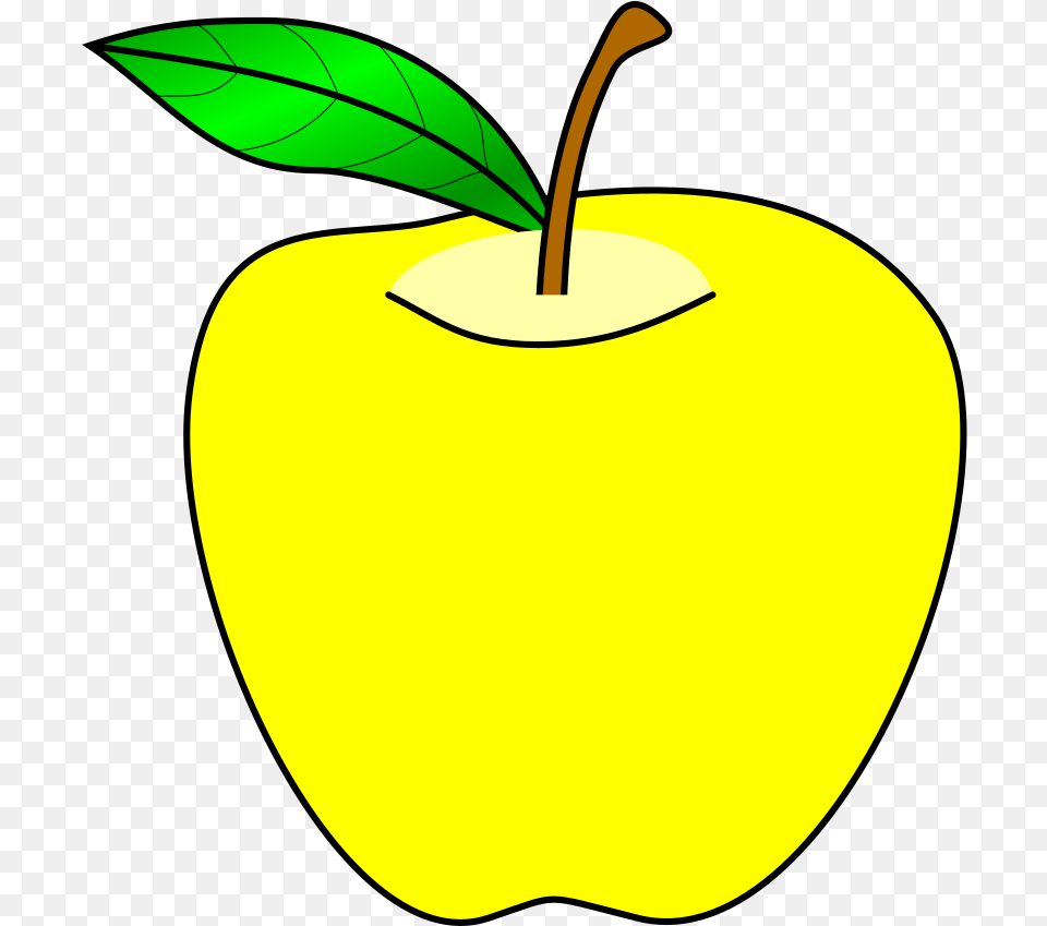 Yellow Apple Svg Clip Art For Web Clip Art Yellow Apple Svg, Plant, Produce, Fruit, Food Free Png Download