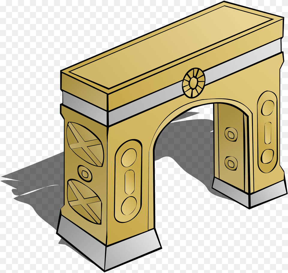 Yellow Arch Clipart, Architecture, Mailbox Png