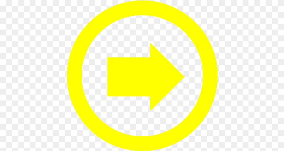 Yellow Arrow 4 Icon Yellow Arrow Icons Circle, Symbol, Sign Free Transparent Png