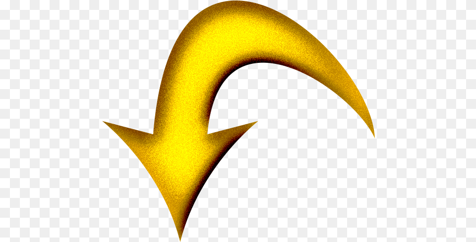 Yellow Arrow Curved Down Yellow Arrows, Logo, Symbol Free Transparent Png