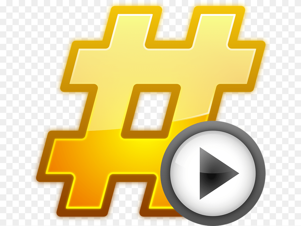 Yellow Arrow Hash Number Icon Free Png
