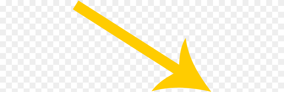 Yellow Arrow Icon Thin Yellow Arrow, Weapon Free Png Download
