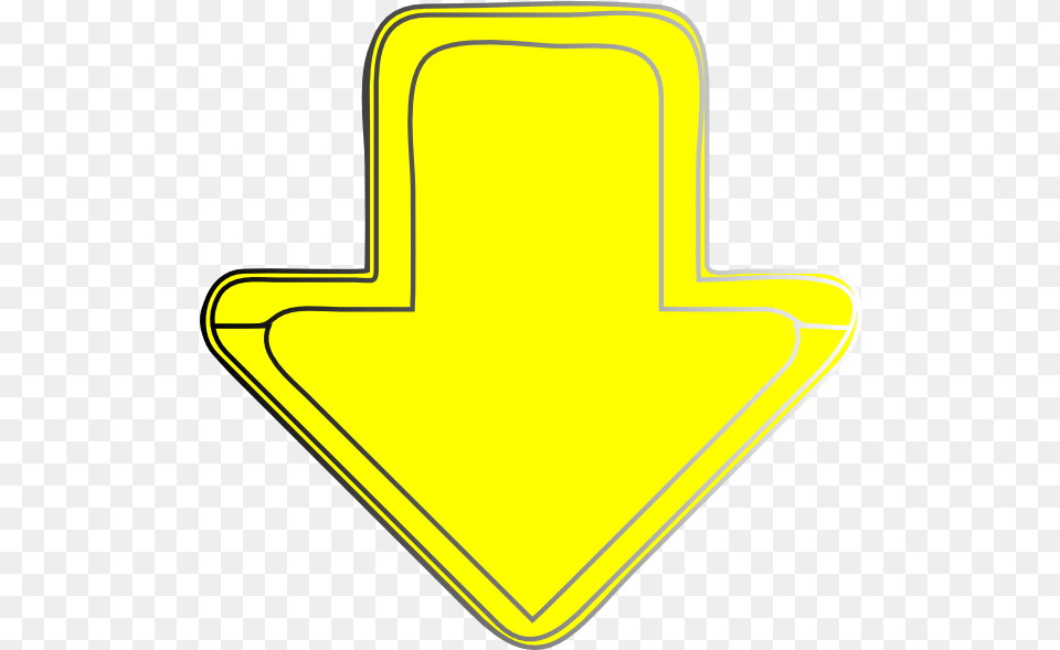 Yellow Arrowdown Clip Art At Clkercom Vector Clip Art Yellow Arrow With Black Background, Symbol Png Image