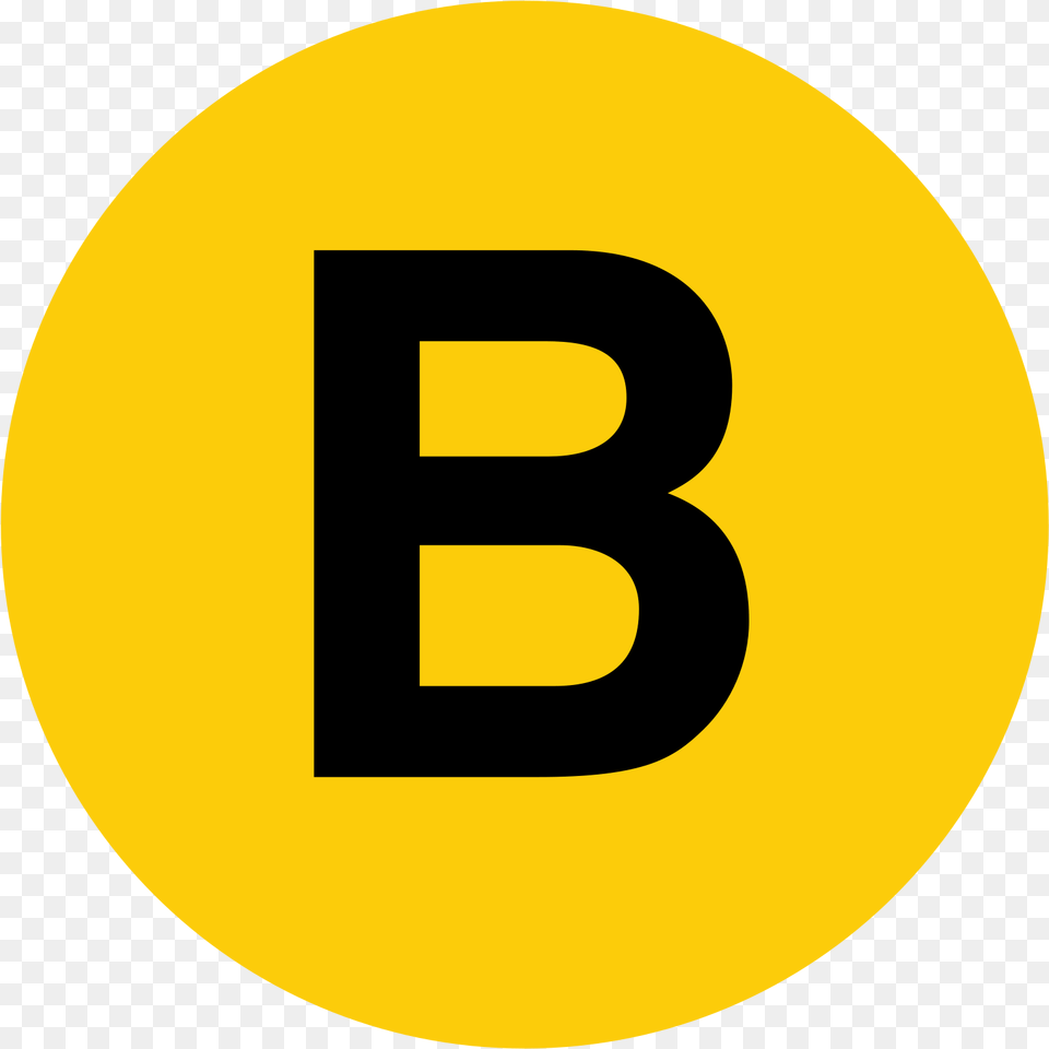 Yellow B Logo Big N, Symbol, Disk, Text, Number Png