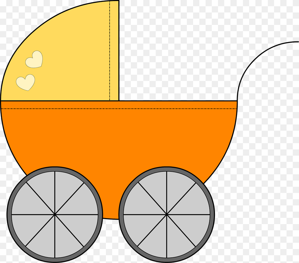 Yellow Baby Carriage Clipart, Device, Grass, Lawn, Lawn Mower Free Png Download