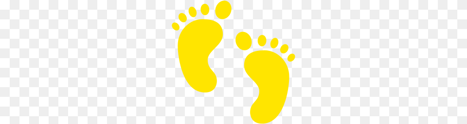 Yellow Baby Feet Icon, Footprint Free Png