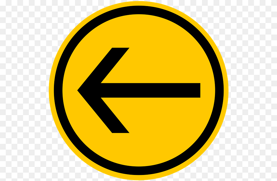 Yellow Back Button, Sign, Symbol, Road Sign, Disk Png Image