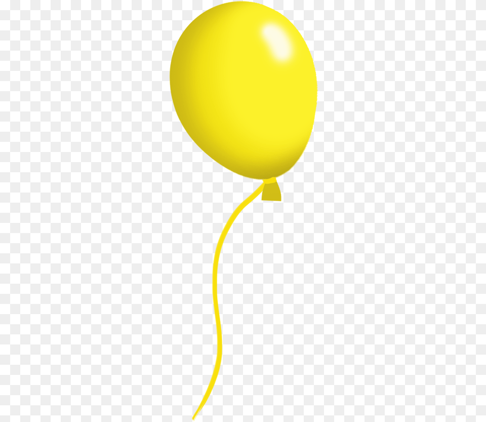 Yellow Balloon On A String Balloon With Black Background Free Png Download