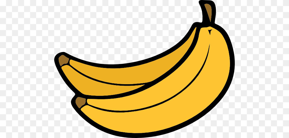 Yellow Bananas Clip Art, Banana, Food, Fruit, Plant Free Png