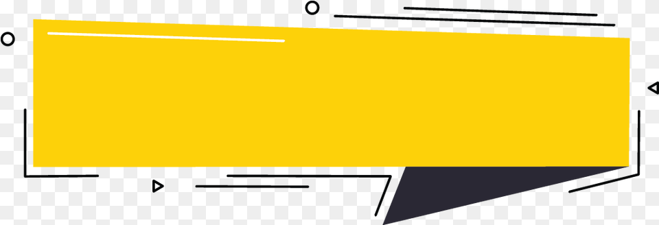 Yellow Banner With Black Down Right Black And Yellow Banner, Electronics, Screen, Text Free Transparent Png