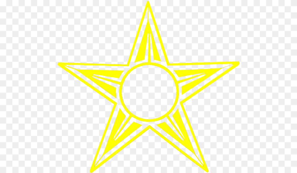 Yellow Barnstar Star Circle, Star Symbol, Symbol, Animal, Fish Png Image