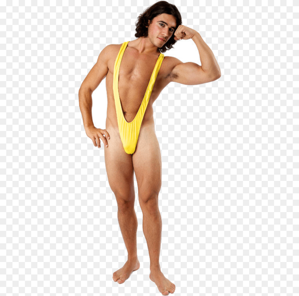Yellow Bathing Suit Mens, Swimwear, Clothing, Adult, Person Png Image
