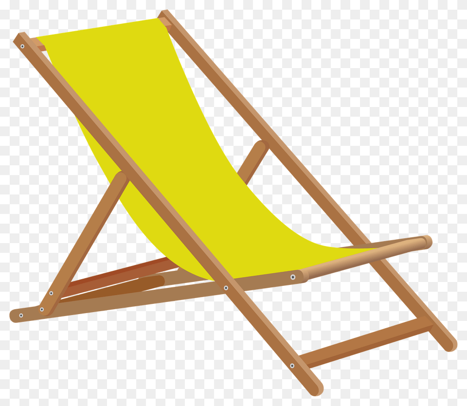 Yellow Beach Chair Clipart, Canvas, Bow, Weapon, Furniture Png Image