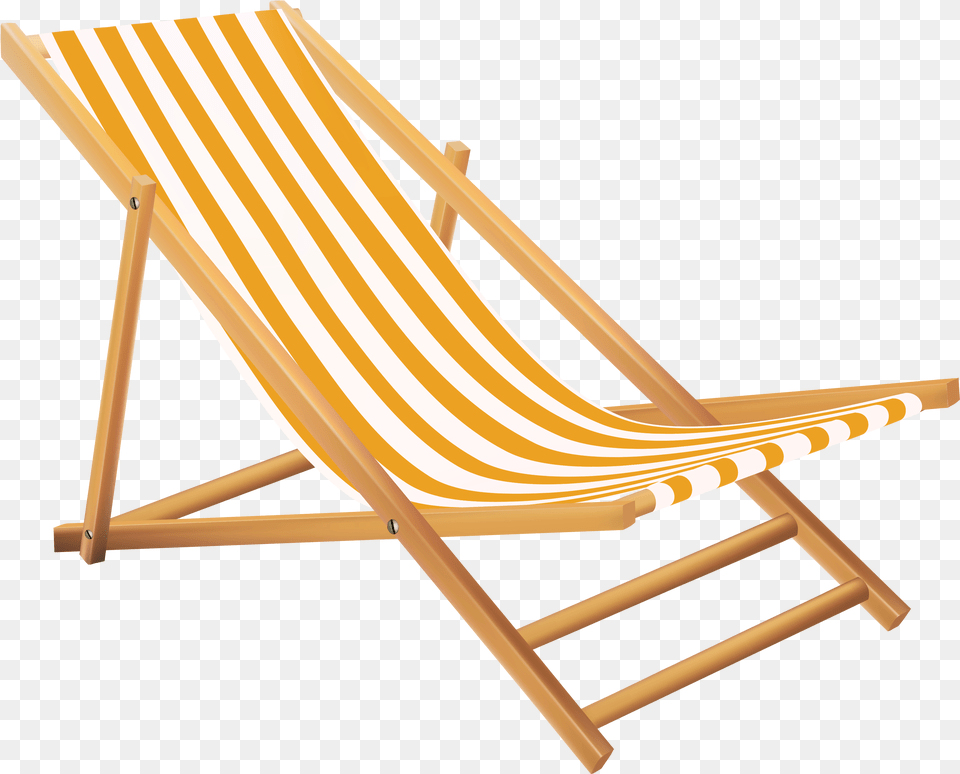 Yellow Beach Lounge Chair Beach Chair Transparent Background, Canvas, Furniture, Crib, Infant Bed Png Image