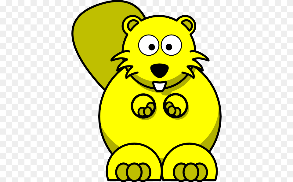 Yellow Beaver Clip Art, Animal, Bear, Mammal, Wildlife Png