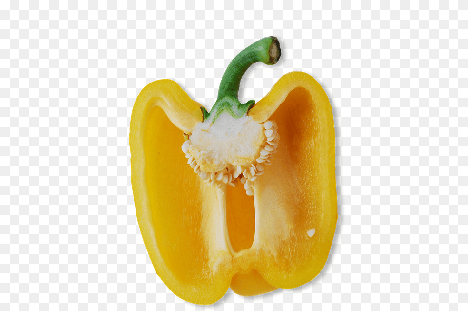Yellow Bell Pepper Cross Section, Bell Pepper, Food, Plant, Produce Png Image