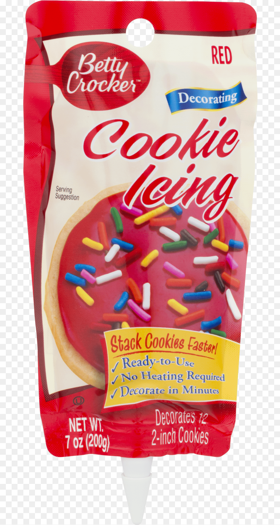 Yellow Betty Crocker Cookie Icing, Sprinkles, Food, Sweets Png Image