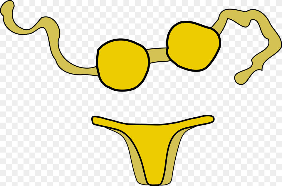 Yellow Bikini Yellow Bikini Clip Art, Clothing, Lingerie, Panties, Underwear Free Png