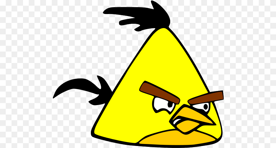 Yellow Bird Angry Birds Characters Cartoon Silhouette Cartoon Angry Birds Blue, Clothing, Hat, Person Free Png Download