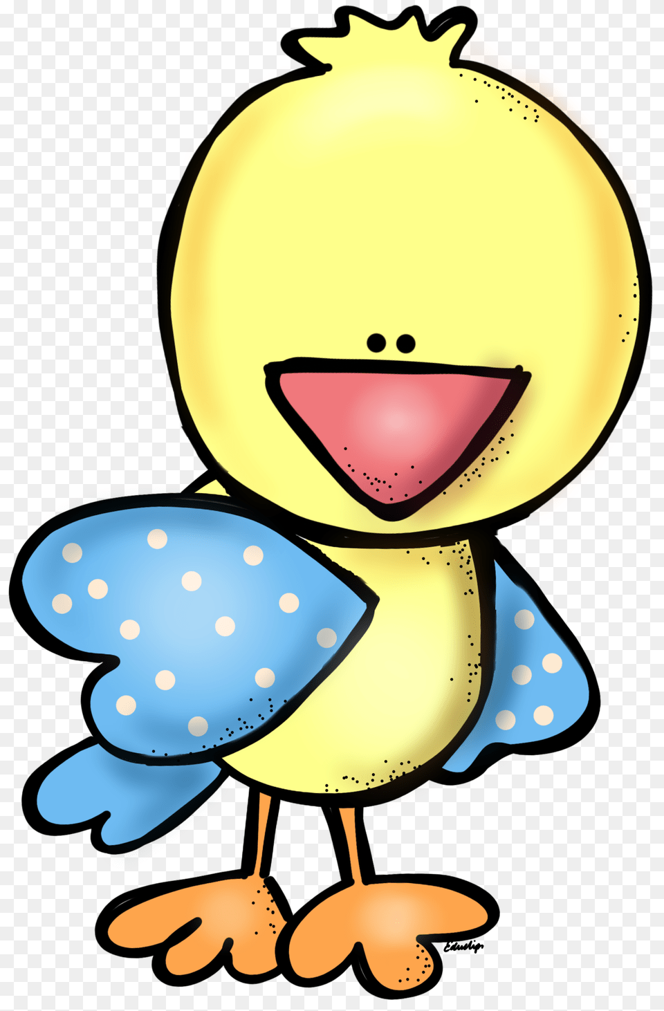Yellow Bird With Blue Wings Educlips, Cartoon, Nature, Outdoors, Snow Png