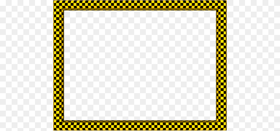 Yellow Black Funky Checker Rectangular Powerpoint Border Borders, Home Decor Png Image