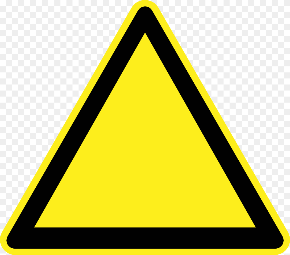 Yellow Blank Warning Sign, Symbol, Triangle, Road Sign, Blackboard Png