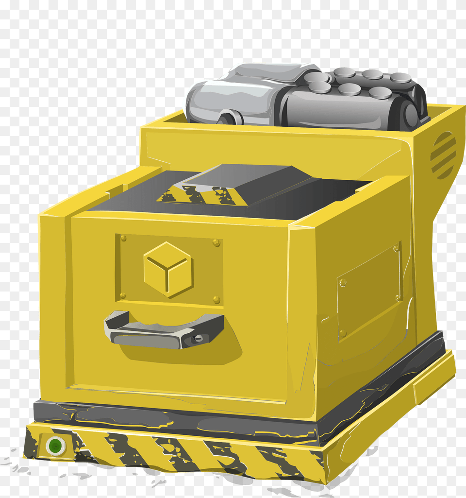 Yellow Block Making Machine Clipart, Bulldozer, Box Png