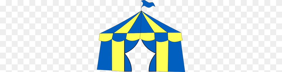 Yellow Blue Circus Tent Clip Art For Web, Leisure Activities, Person Free Png Download
