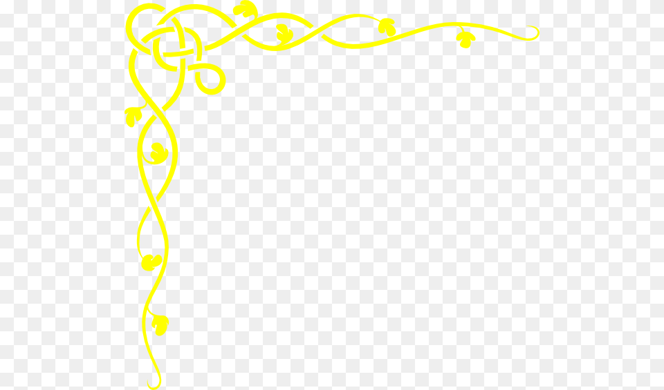 Yellow Border Simple Transparent, Art, Floral Design, Graphics, Pattern Png Image
