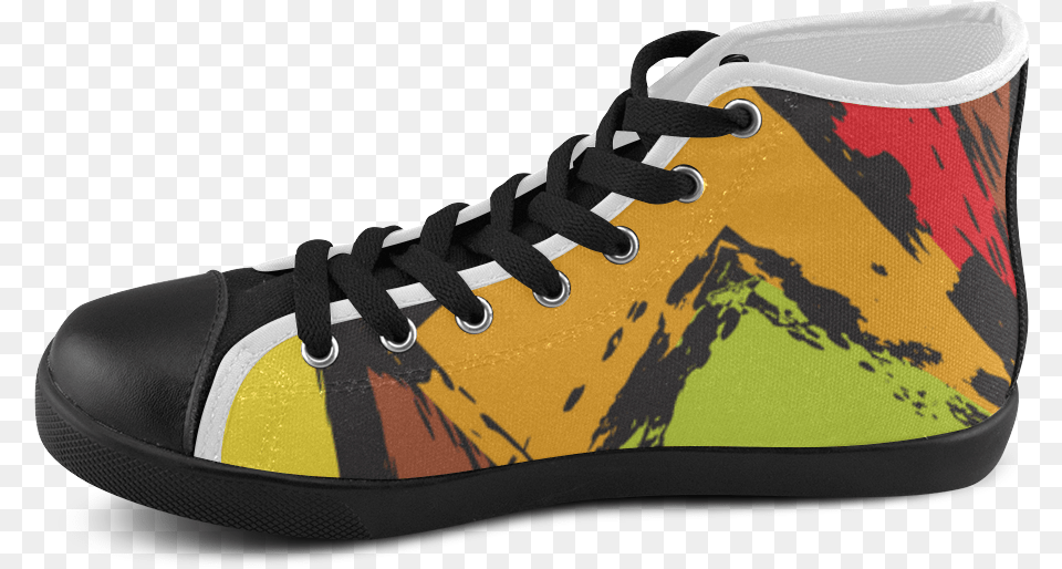 Yellow Brick Road Men S High Top Canvas Shoes Skate Shoe, Clothing, Footwear, Sneaker Png Image