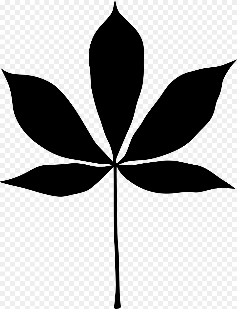 Yellow Buckeye Leaf Silhouette, Plant, Green, Animal, Fish Png Image