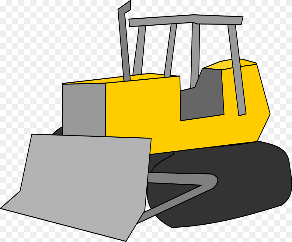 Yellow Bulldozer Clipart, Machine Png