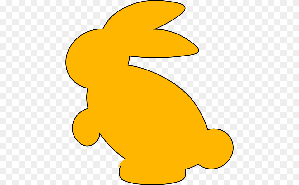 Yellow Bunny Silhouette Clip Art, Animal, Mammal, Rabbit, Sea Life Free Png Download
