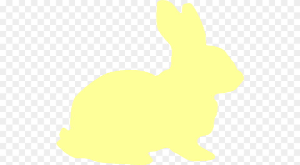 Yellow Bunny Silhouette Clip Art, Animal, Mammal, Rabbit Png Image