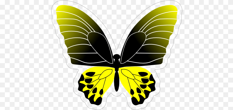 Yellow Butterfly Sticker Blue, Plant, Leaf, Person, Face Free Png Download
