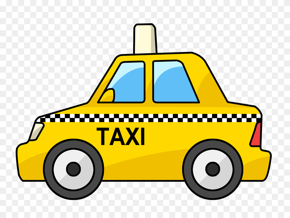 Yellow Cab Outline Shop Taxi Clip Art, Car, Transportation, Vehicle, Bulldozer Free Png Download