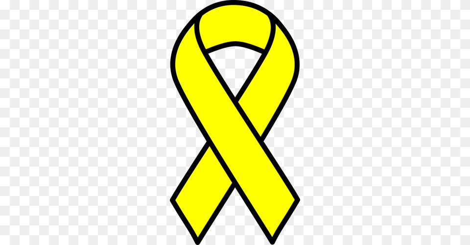 Yellow Cancer Ribbon, Symbol, Alphabet, Ampersand, Text Free Transparent Png