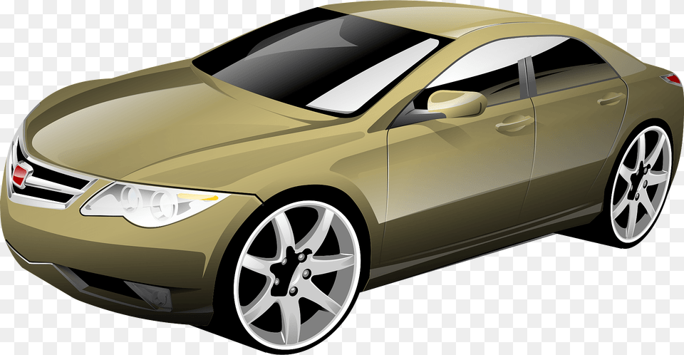 Yellow Car Clipart, Alloy Wheel, Vehicle, Transportation, Tire Free Png Download