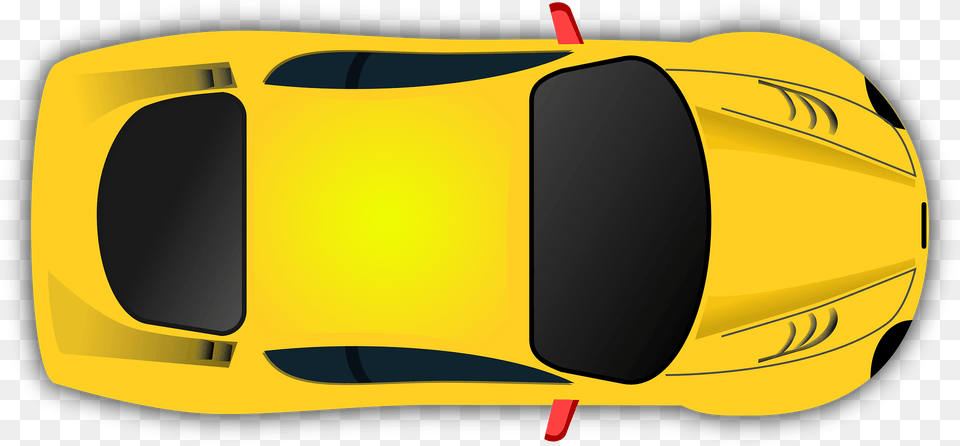 Yellow Car Top View Clipart, Clothing, Lifejacket, Vest, Sports Car Free Png Download