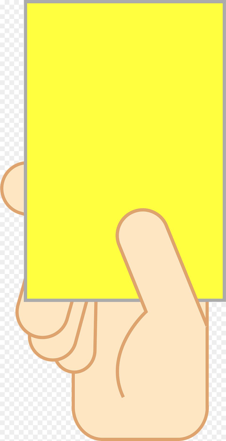 Yellow Card Clipart, Body Part, Hand, Person, Finger Png Image