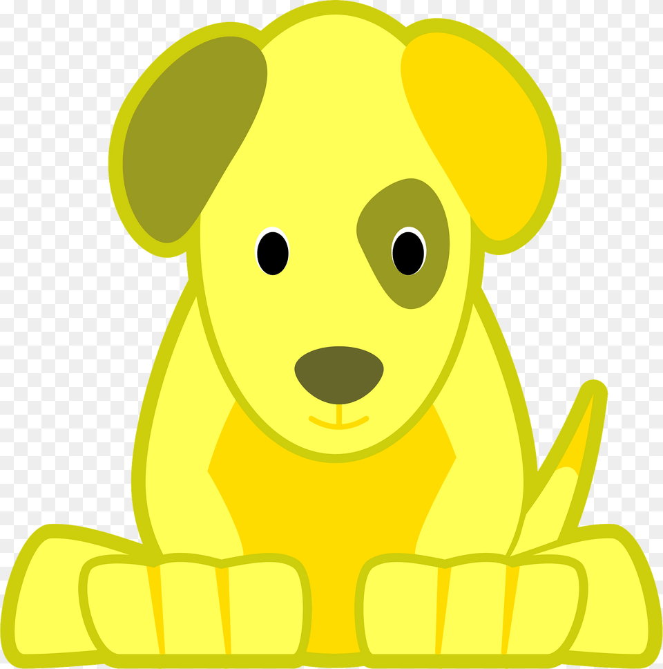 Yellow Cartoon Dog Clipart, Face, Head, Person, Baby Free Png