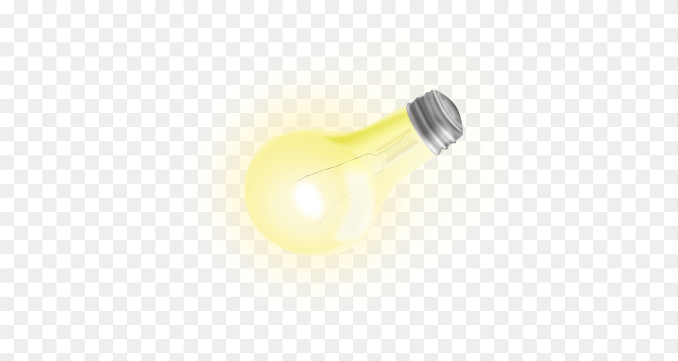 Yellow Cartoon Light Bulb Idea Energy Nice Waste, Lighting, Lightbulb, Plate Png Image